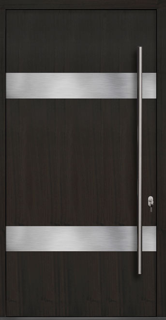 Pivot Mahogany-Wood-Veneer Wood Front Door  - GD-PVT-M1 48x96