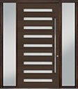 DB-PVT-009 2SL18 48x96 Single with 2 Sidelites Pivot Door