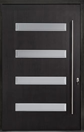 Custom Pivot Front  Door Example, Mahogany-Wood-Veneer-Espresso DB-PVT-004 60x96 Austin, Texas