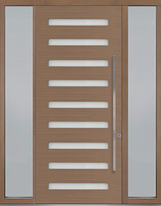 Custom Pivot Front  Door Example, Oak-Wood-Veneer-Light-Loft DB-PVT-009 2SL18 48x108 Austin, Texas