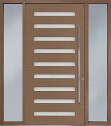 Custom Pivot Front  Door Example, Oak-Wood-Veneer-Light-Loft DB-PVT-009 2SL18 48x96 in Michigan