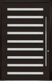 Custom Pivot Front  Door Example, Mahogany-Wood-Veneer-Espresso DB-PVT-009 60x96 in California