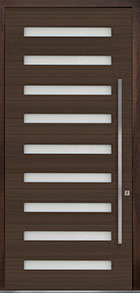 Custom Pivot Front  Door Example, Mahogany-Wood-Veneer-Walnut DB-PVT-009 48x108 in California