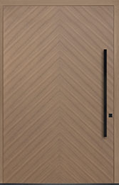 Custom Pivot Front  Door Example, Oak-Wood-Veneer-Light-Loft DB-PVT-715 60x96 in Minneapolis, Minnesota