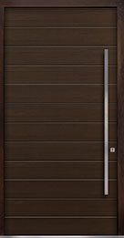 Custom Pivot Front  Door Example, Mahogany-Wood-Veneer-Walnut DB-PVT-A3 48x96 Austin, Texas