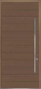 Custom Pivot Front  Door Example, Oak-Wood-Veneer-Light-Loft DB-PVT-A3 48x108 Austin, Texas