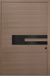 Custom Pivot Front  Door Example, Oak-Wood-Veneer-Light-Loft DB-PVT-A4 60x96 Chicago