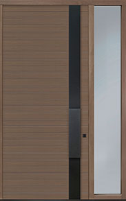 Custom Pivot Front  Door Example, Oak-Wood-Veneer-Light-Loft DB-PVT-A5 1SL18 48x108 in New York