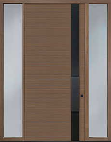 Custom Pivot Front  Door Example, Oak-Wood-Veneer-Light-Loft DB-PVT-A5 2SL18 48x108 in Maryland, Virginia, Washington DC