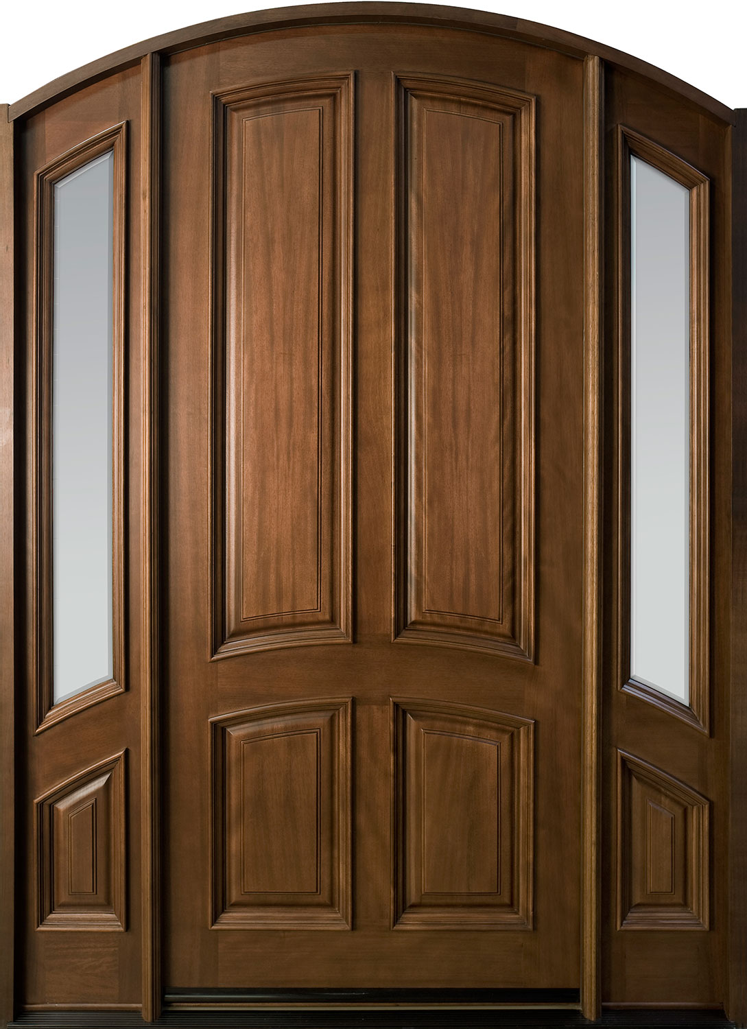 Door Model 152W_2SL_Mahogany-Walnut Front Entry Door - in-Stock ...