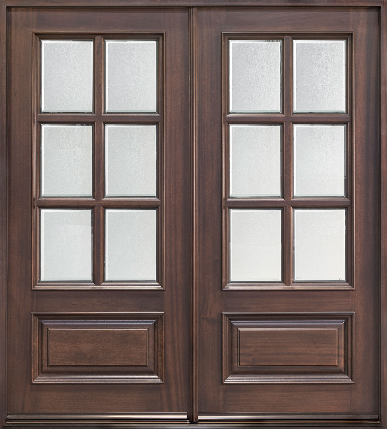 Classic Mahogany Solid Wood Front Entry Door - Double - DB-655S DD