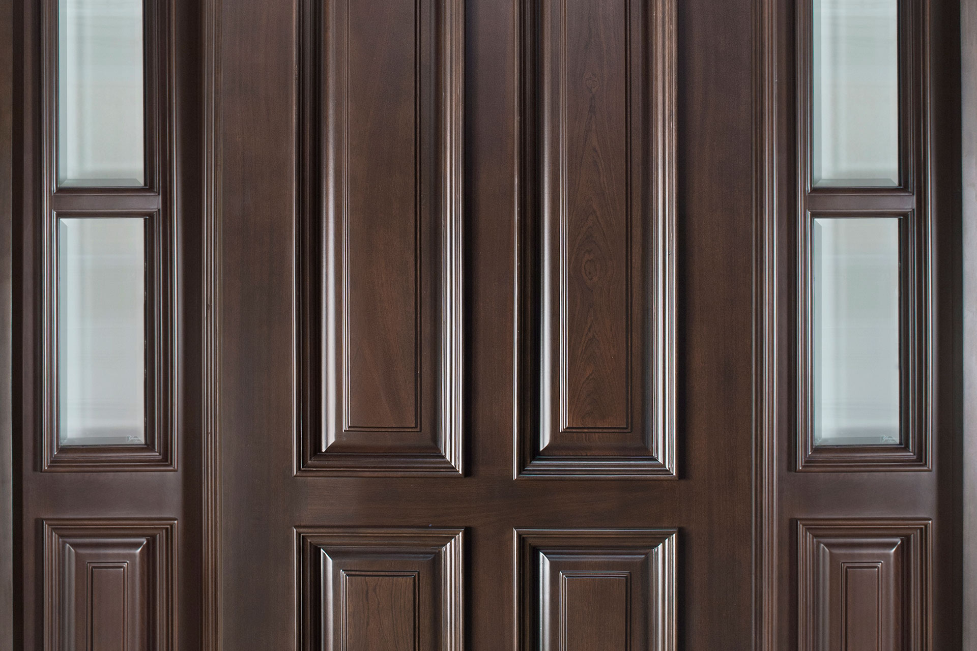 DB315T_2SL_MahoganyWalnut Classic Wood Entry Doors from Doors for