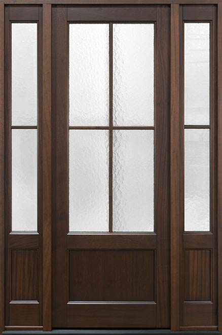 Classic Mahogany Wood Front Door  - GD-104PT 2SL