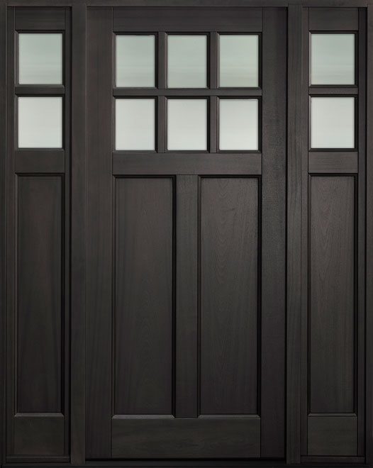 Classic Mahogany Wood Front Door  - GD-112PS 2SL