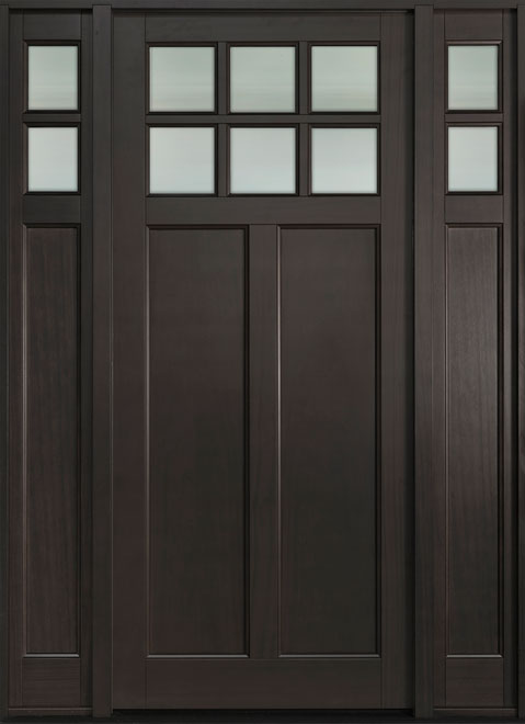 Classic Mahogany Wood Front Door  - GD-112PW  2SL