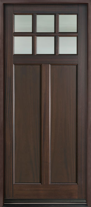 Classic Mahogany Wood Front Door  - GD-112PW