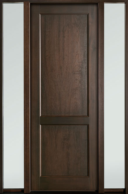 Classic Mahogany Wood Front Door  - GD-201PT 2SL-F