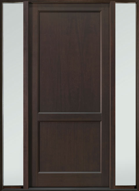 Classic Mahogany Wood Front Door  - GD-201PW 2SL-F