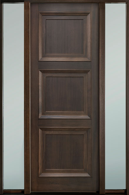 Classic Mahogany Wood Front Door  - GD-314PT 2SL-F