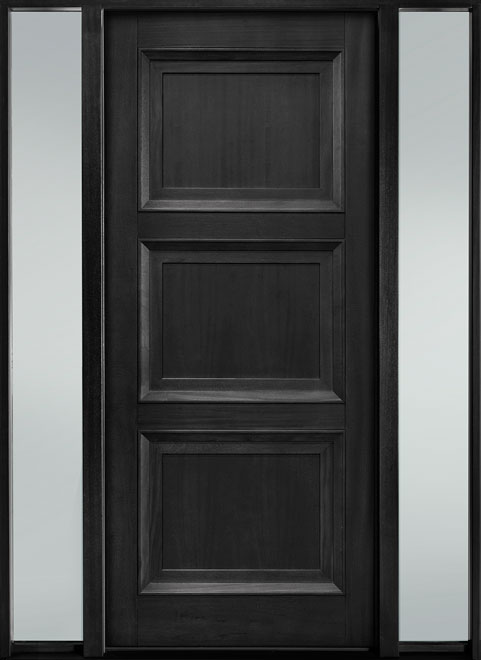 Classic Mahogany Wood Front Door  - GD-314PW 2SL-F