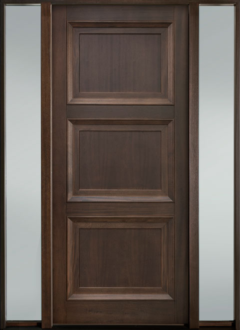 Classic Mahogany Wood Front Door  - GD-314PW 2SL-F