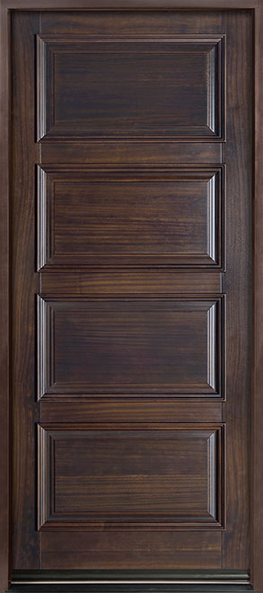 Classic Mahogany Wood Front Door  - GD-4000PW