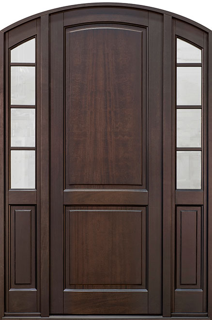 Classic Mahogany Wood Front Door  - GD-802PT 2SL