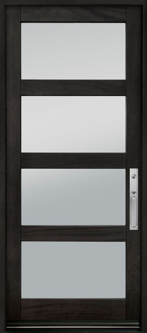 Contemporary Mahogany Wood Front Door  - GD-823PWC