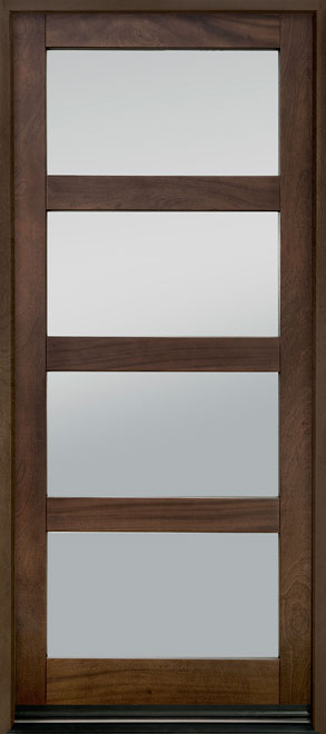 Contemporary Mahogany Wood Front Door  - GD-823PWC