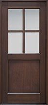 GD-004PS Single Mahogany-Walnut Wood Front Entry Door