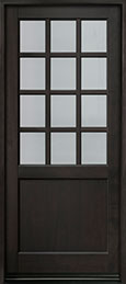 GD-012PW Single Mahogany-Espresso Wood Front Entry Door