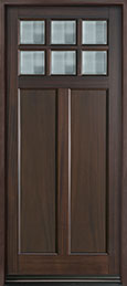 GD-112PW Single Mahogany-Walnut Wood Front Entry Door