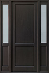 GD-201PT 2SL Single with 2 Sidelites Mahogany-Espresso Wood Front Entry Door