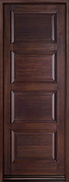 GD-4000PT Single Mahogany-Dark Mahogany Wood Front Entry Door