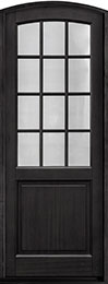 GD-801PT Single Mahogany-Espresso Wood Front Entry Door