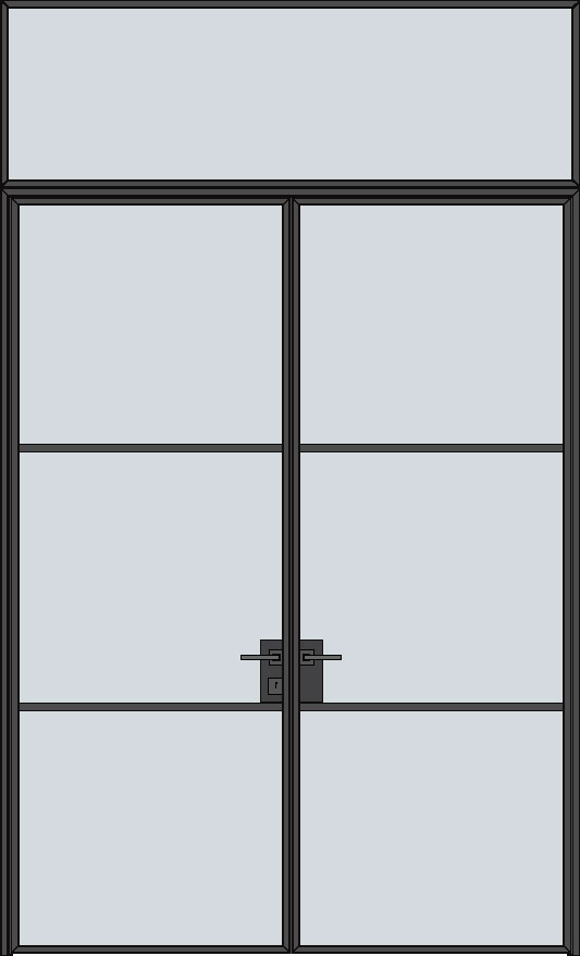 Steel & Glass Interior Door STL-W3-DD-TR in Maryland, Virginia, Washington DC