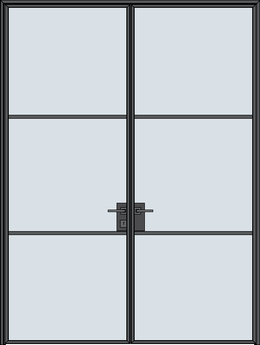 Steel & Glass Interior Door STL-W3-DD in Maryland, Virginia, Washington DC