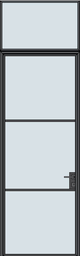 Steel & Glass Interior Door STL-W3-TR