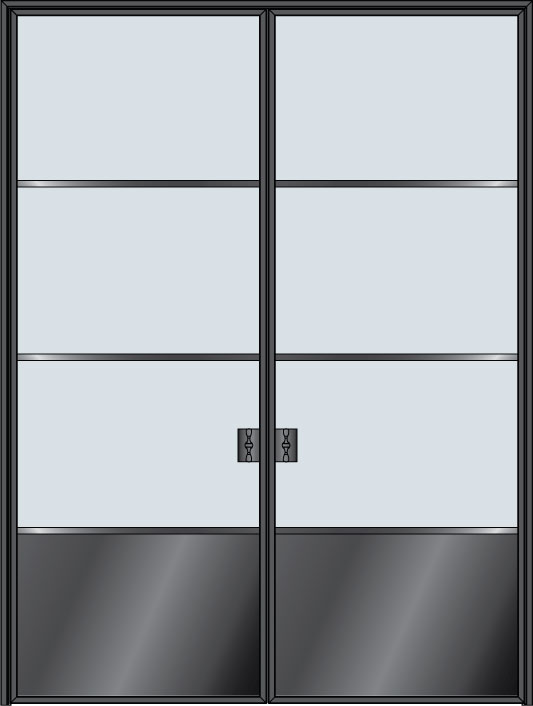 Steel Interior Modern Door Model: STL-W3P-DD 10