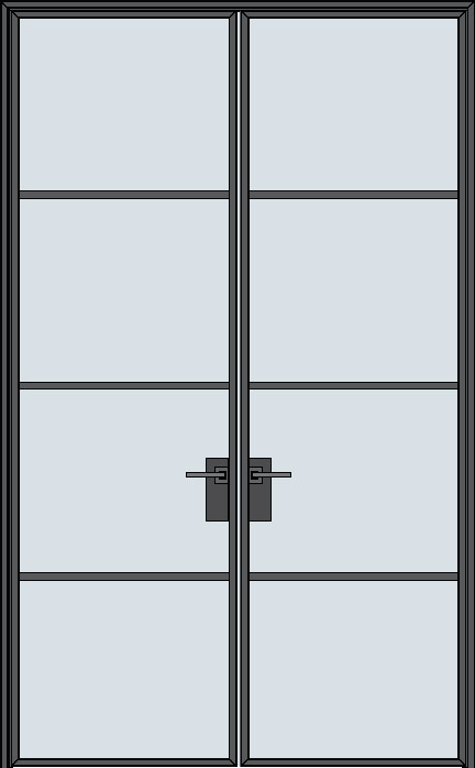 Steel & Glass Interior Door STL-W4-DD Quick-Ship in Pittsburgh, PA