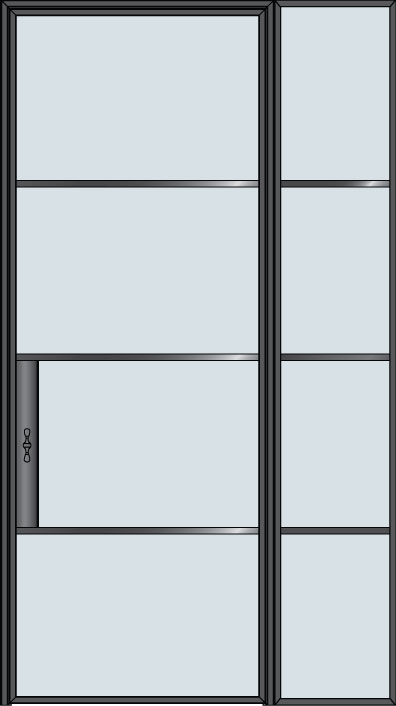 Steel & Glass Interior Door STL-W4-1SL 2
