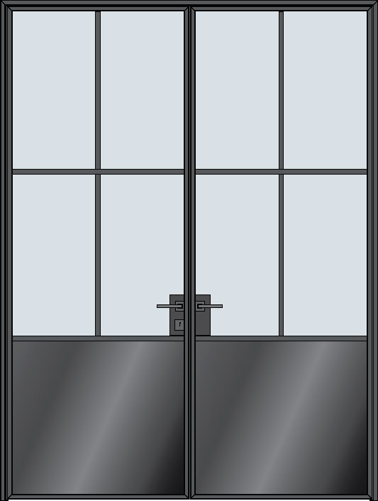 Steel & Glass Interior Door STL-W4P-DD in Pittsburgh, PA