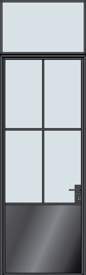 Steel & Glass Interior Door STL-W4P-TR