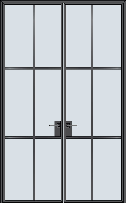 Steel & Glass Interior Door STL-W6-DD Quick-Ship in Pittsburgh, PA