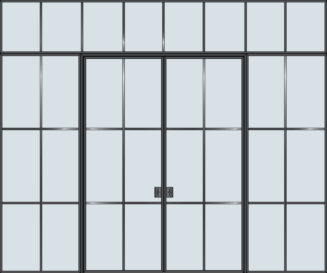 Steel & Glass Interior Door STL-W6-DD-2SL-TR in Pittsburgh, PA