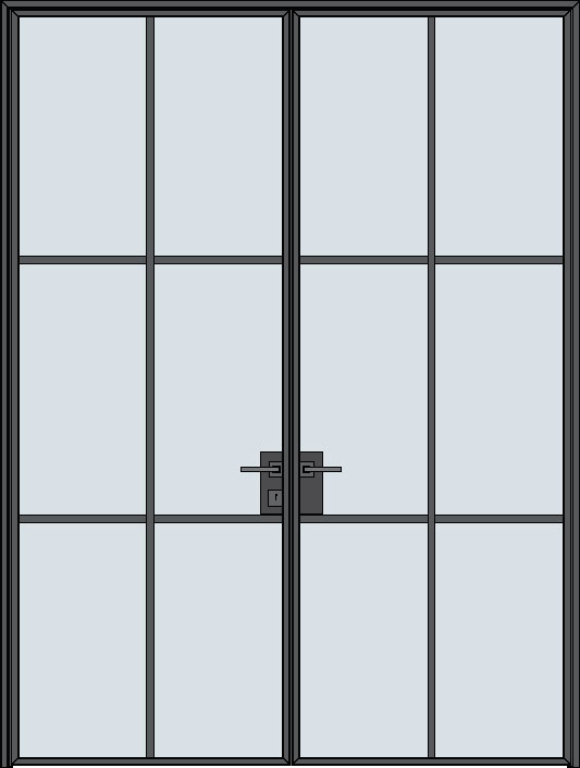 Steel & Glass Interior Door STL-W6-DD in Pittsburgh, PA