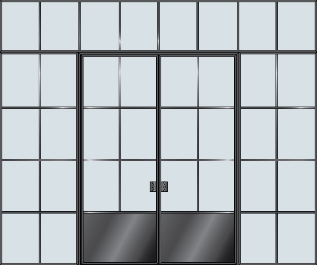 Steel & Glass Interior Door STL-W6P-DD-2SL-TR in Pittsburgh, PA