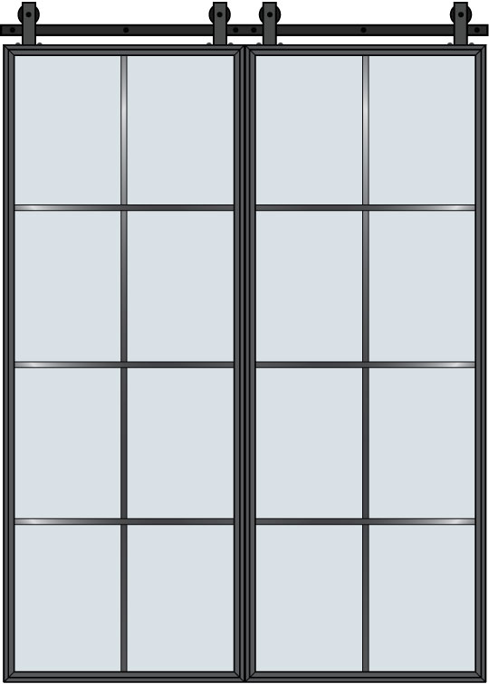 Steel & Glass Interior Door STL-W8-DD-Barn in Pittsburgh, PA