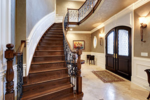 Custom Wood Front Entry Doors | Interior View Of  Wood Front Entry Double Doors  