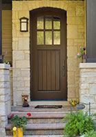 Custom Wood Front Entry Doors | Single Door Privacy Glass, In Classic French Collection 